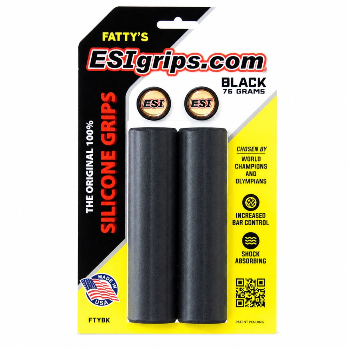 ESI grips MTB Fatty's Silicone Grips, Black