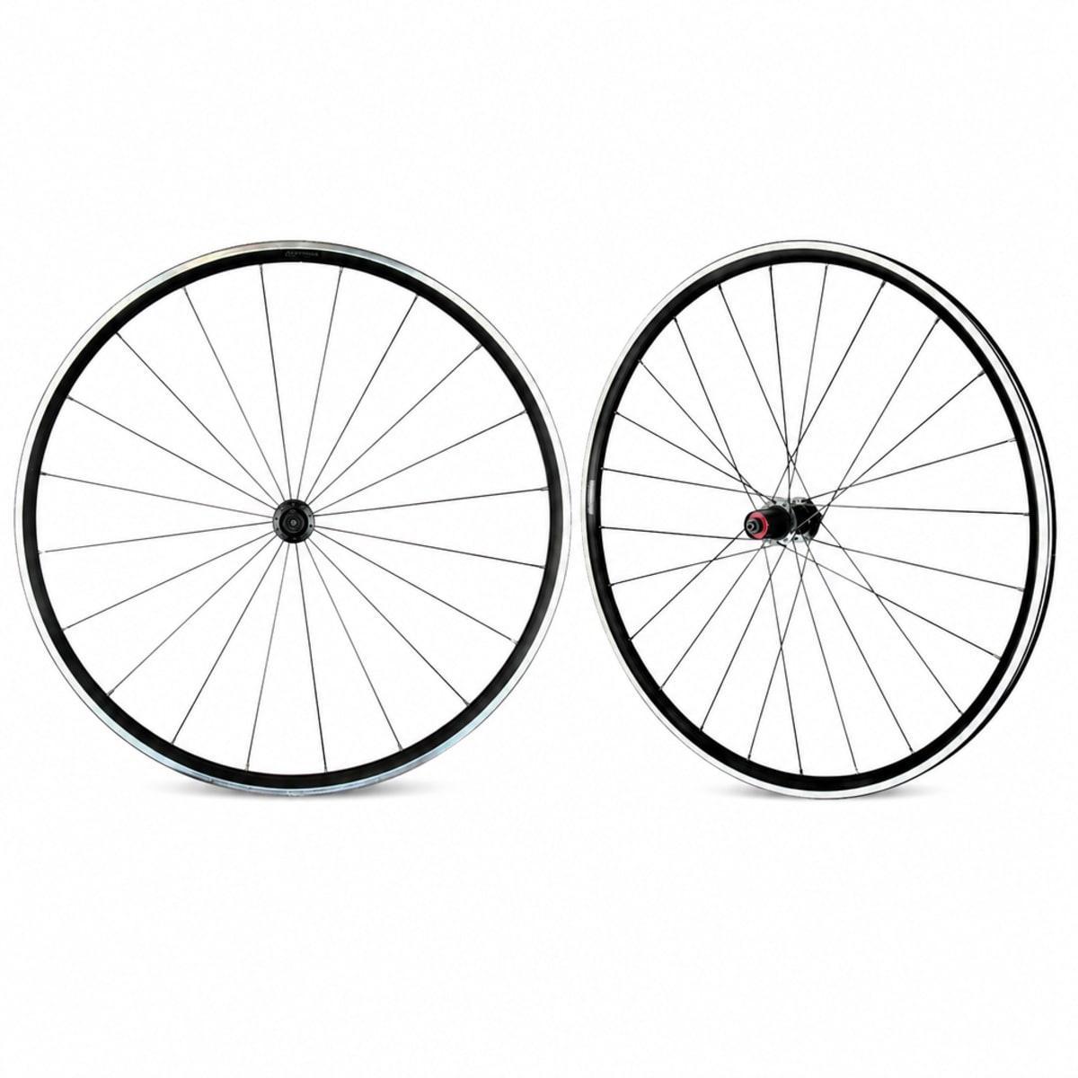 WHEEL - 700c Alex AT-490 D/w 32H F/v M/e Black Rim, 8/10 SPEED Q/R (130mm OLD) Loose Ball Joytech Silver Hub, Mach1 SILVER Spokes