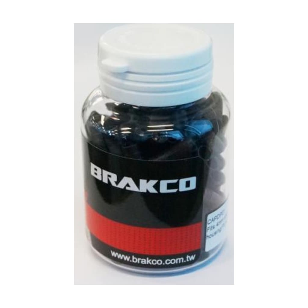 Plastic Gear Cable Housing End Caps 4 mm, Black (Bottle of 150) primary product photo