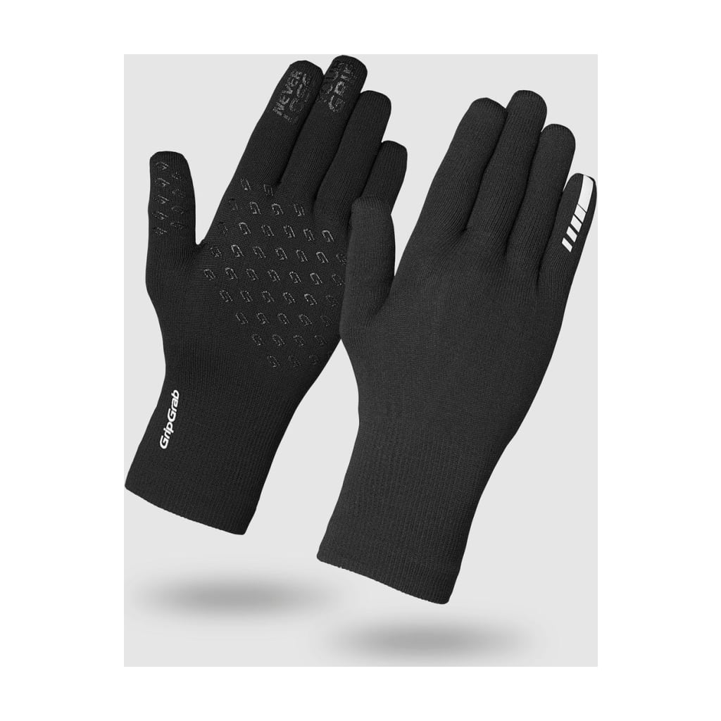 GripGrab Waterproof Knitted Thermal Gloves, Black, XS/S primary product photo