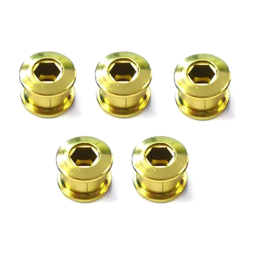 Single Speed Steel Chainring Bolts, Gold (Set of 5) primary product photo