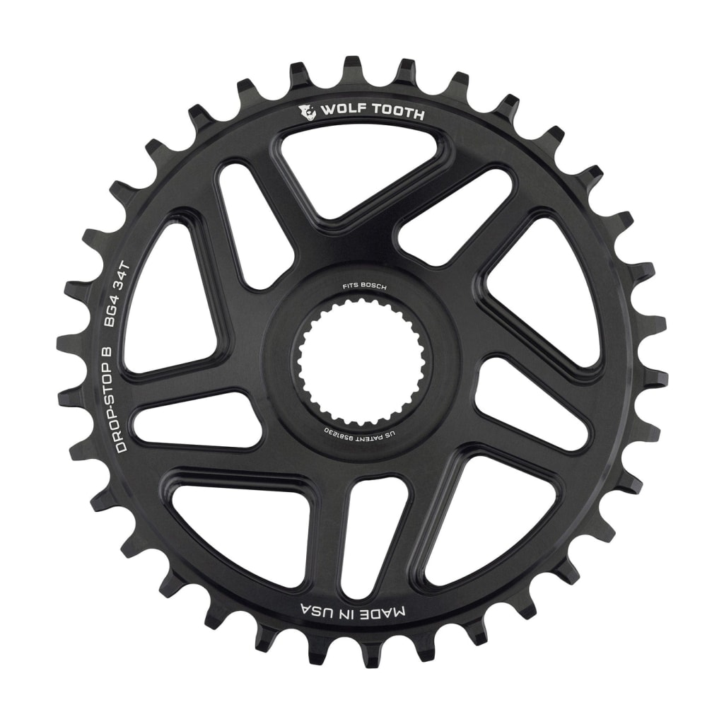 Wolf Tooth Bosch Gen 4 Direct Mount Drop-Stop B Chainring 34T, Black primary product photo