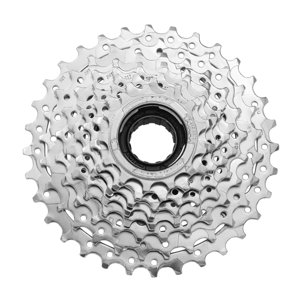 SunRace MFE60 8-Speed Freewheel 13-32T, Chrome primary product photo