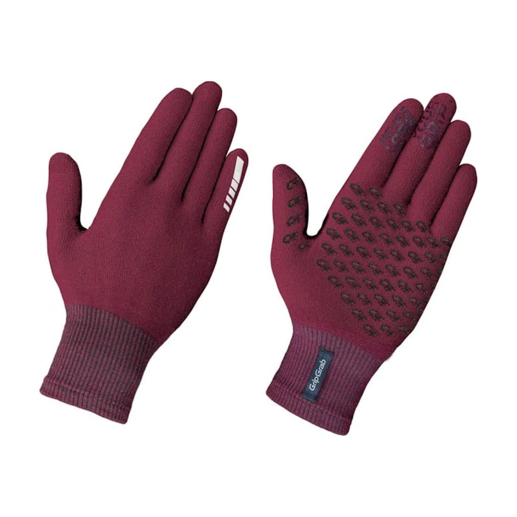 GripGrab Primavera 2 Merino Gloves - Dark Red M/L primary product photo