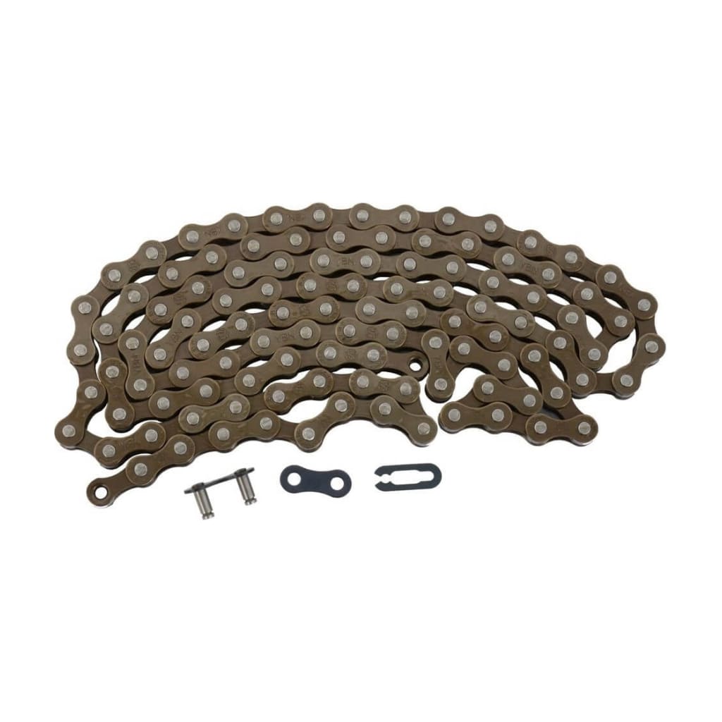 YBN S410 Single Speed Chain 1/2 x 1/8, Brown primary product photo
