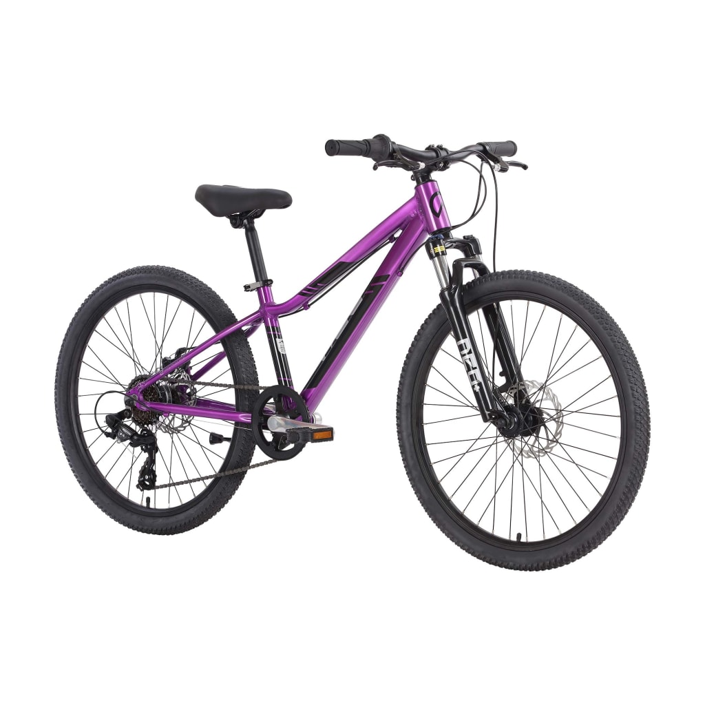 Neo Disc+ 24 7-Speed Kids Mountain Bike - Chrome Purple primary product photo