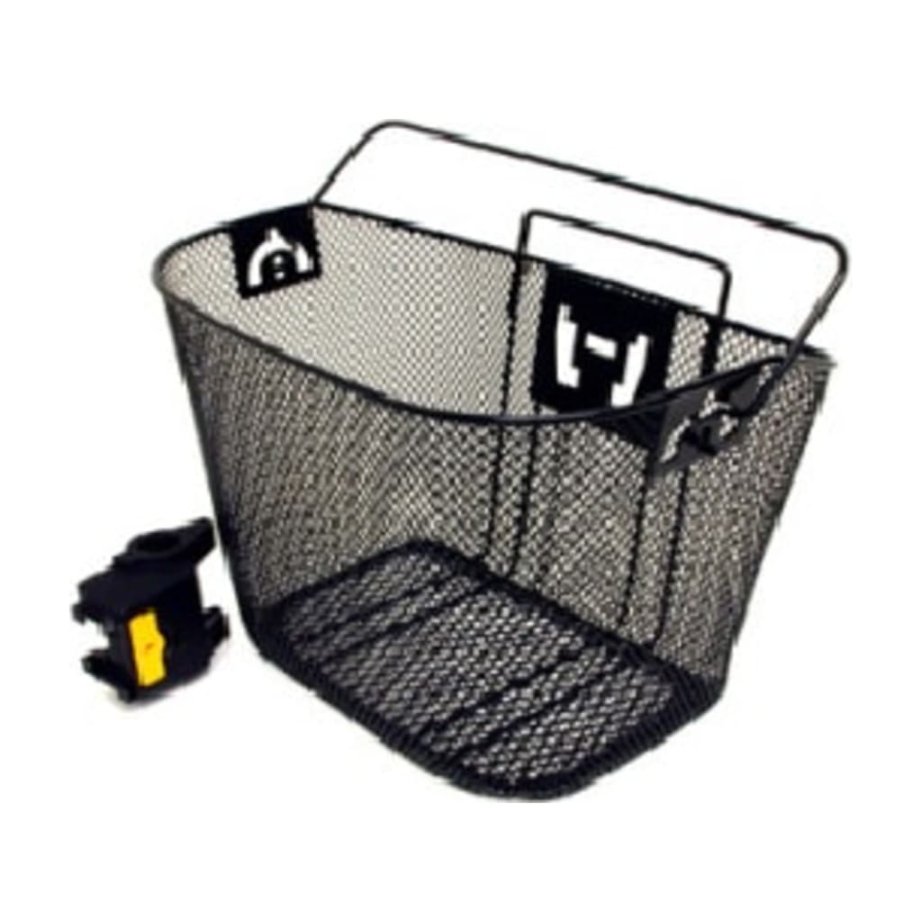Front Mesh Bike Basket with Quick Release Bracket - Black, 25 x 34 x 25cm primary product photo
