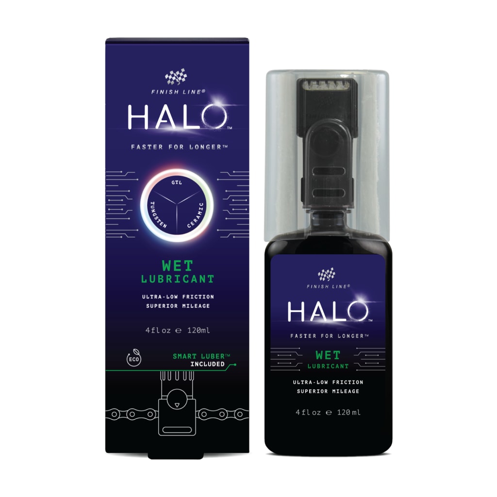 Finish Line HALO Wet Chain Lubricant 120 ml with Smart Luber primary product photo