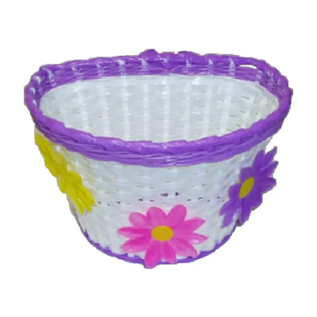 Basket - Kids White/Purple Flowers primary product photo