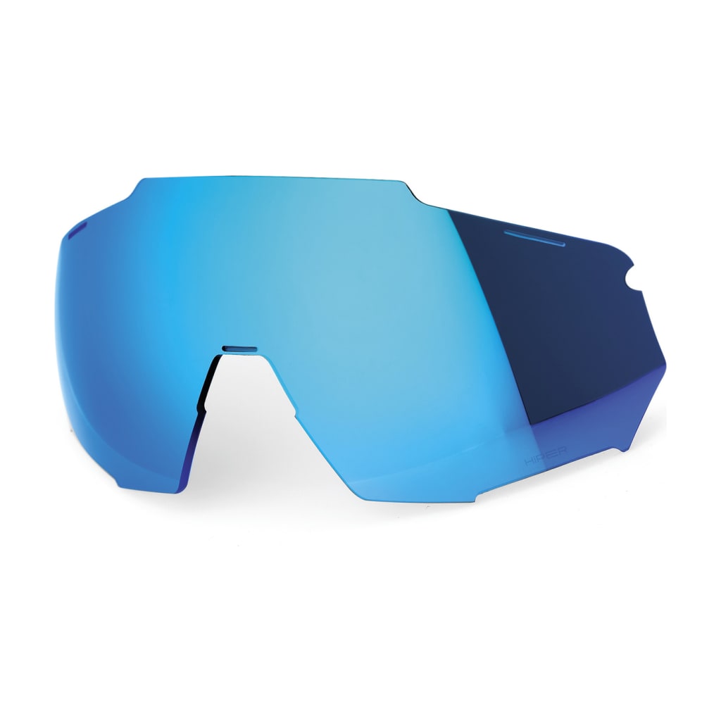 100 racetrap 30 sunglasses matte white frame-hiper blue multilayer mirror lens primary product photo