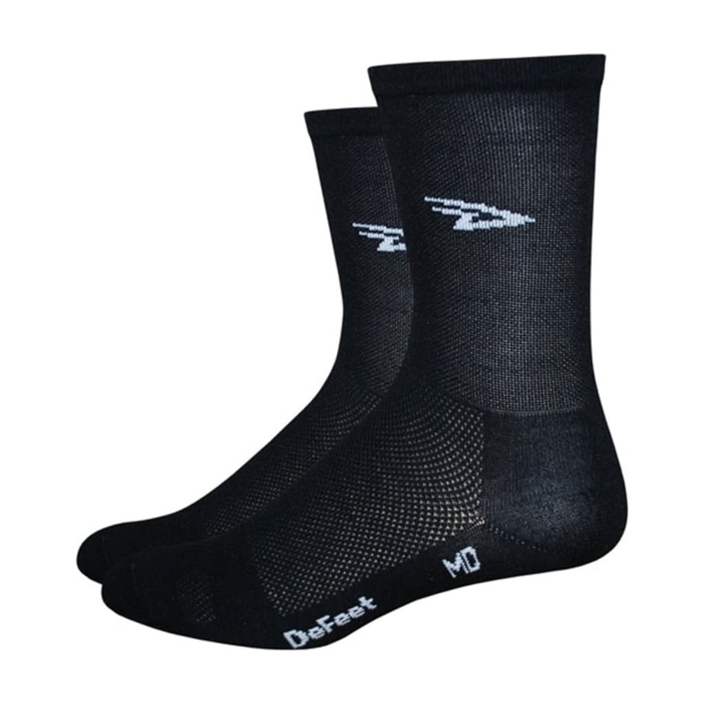 defeet aireator high top sock black sm primary product photo