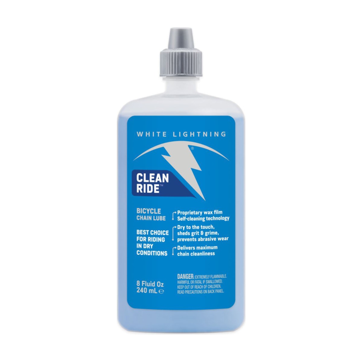 White Lightning Clean Ride Bicycle Chain Lube 240 ml