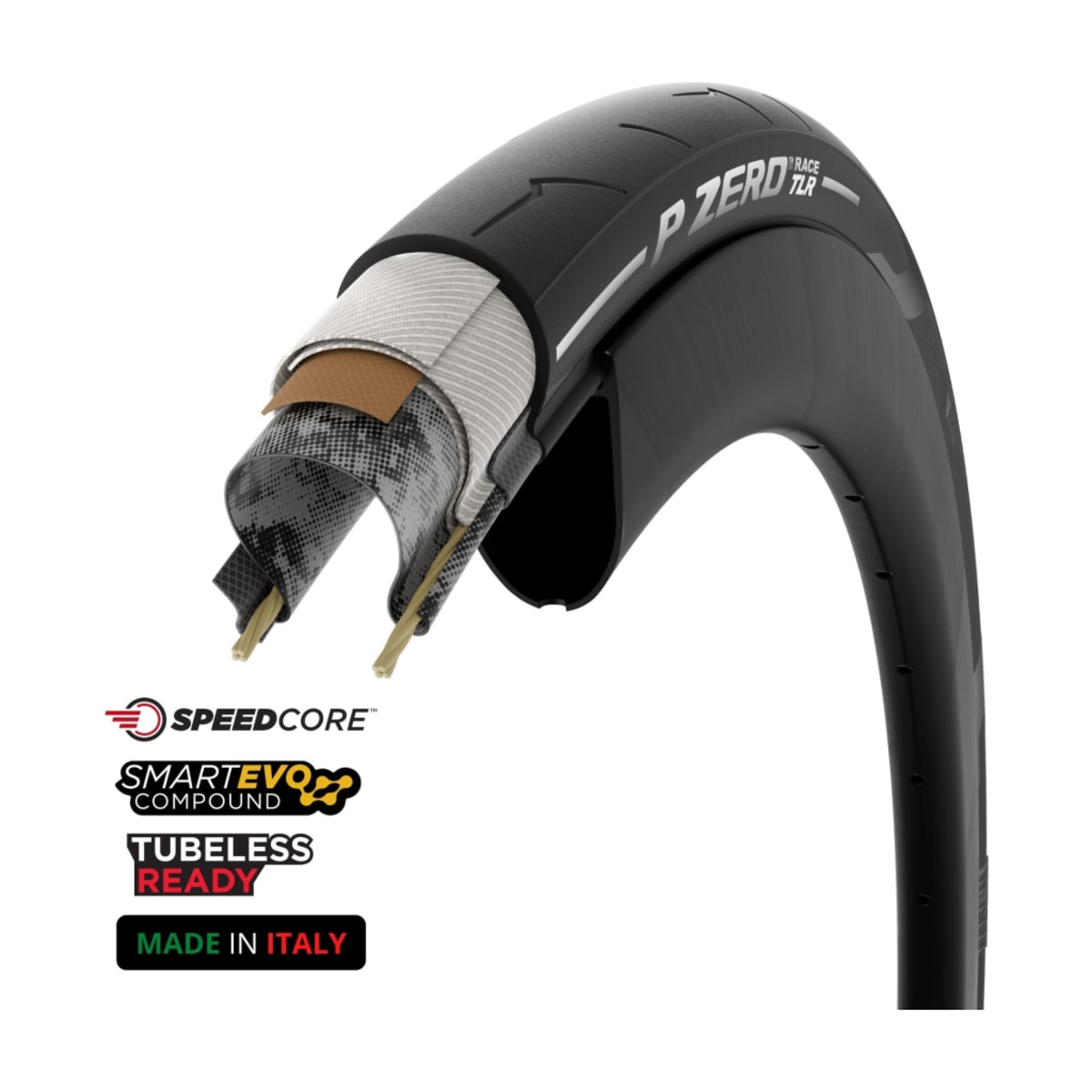 Pirelli P ZERO Race TLR Tire - 700 x 40, Tubeless, Folding, Black, Speed Core, SmartEVO