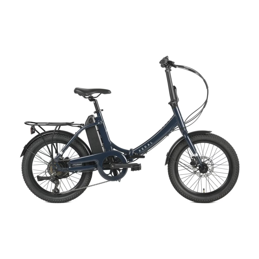 Pedal Derby Electric Folding Bike, Dark Navy