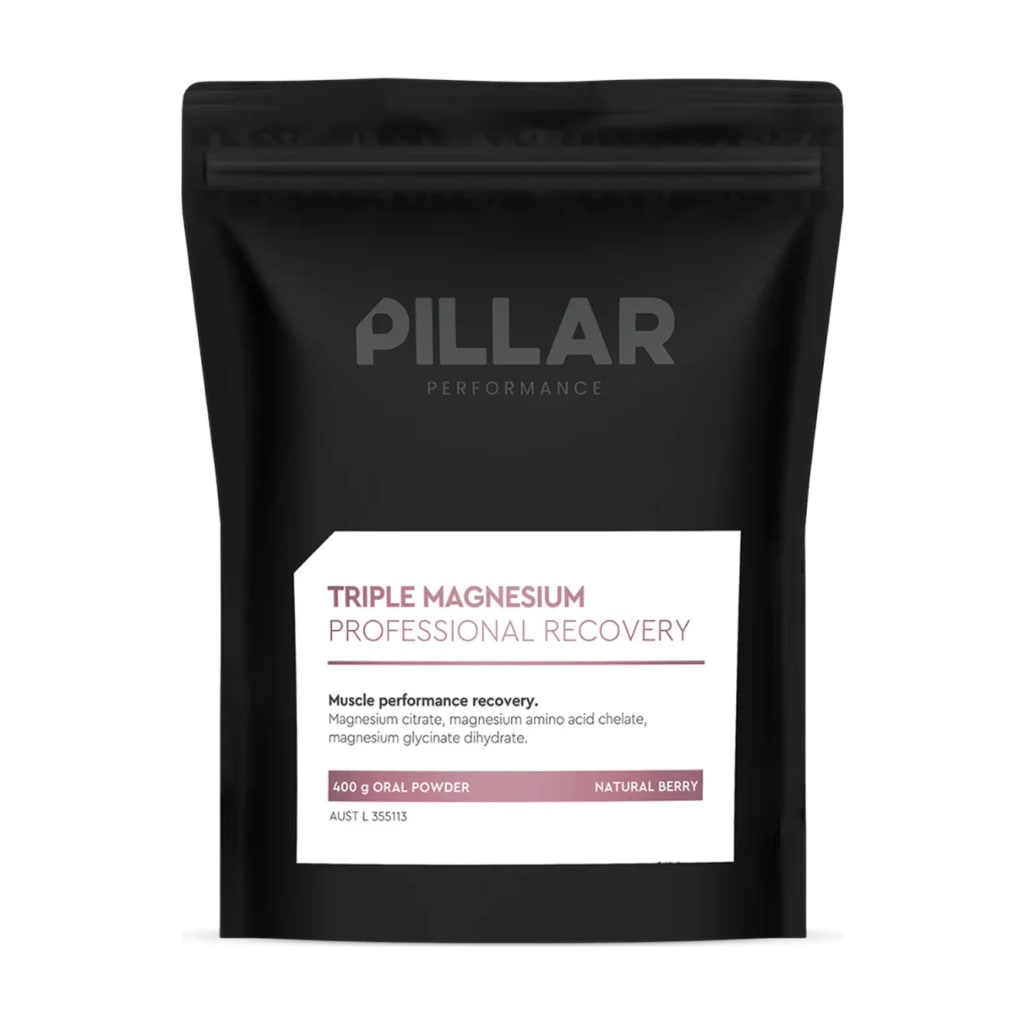 Pillar Triple Magnesium Powder Volume Pack 400 g, Natural Berry