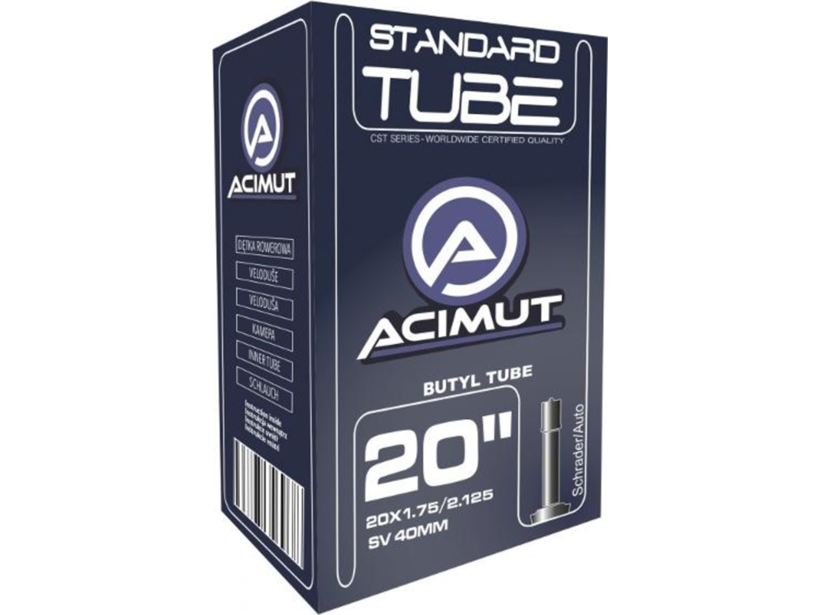 CST Acimut Inner Tube, 20 × 1.75–2.125, Schrader 40 mm