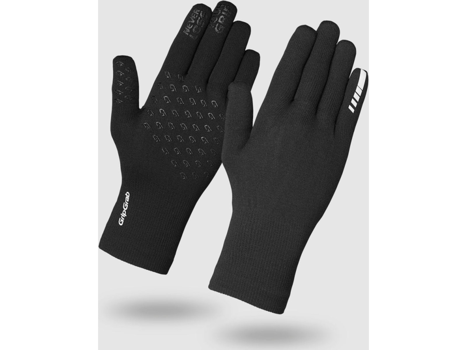 GripGrab Waterproof Knitted Thermal Gloves, Black, XS/S