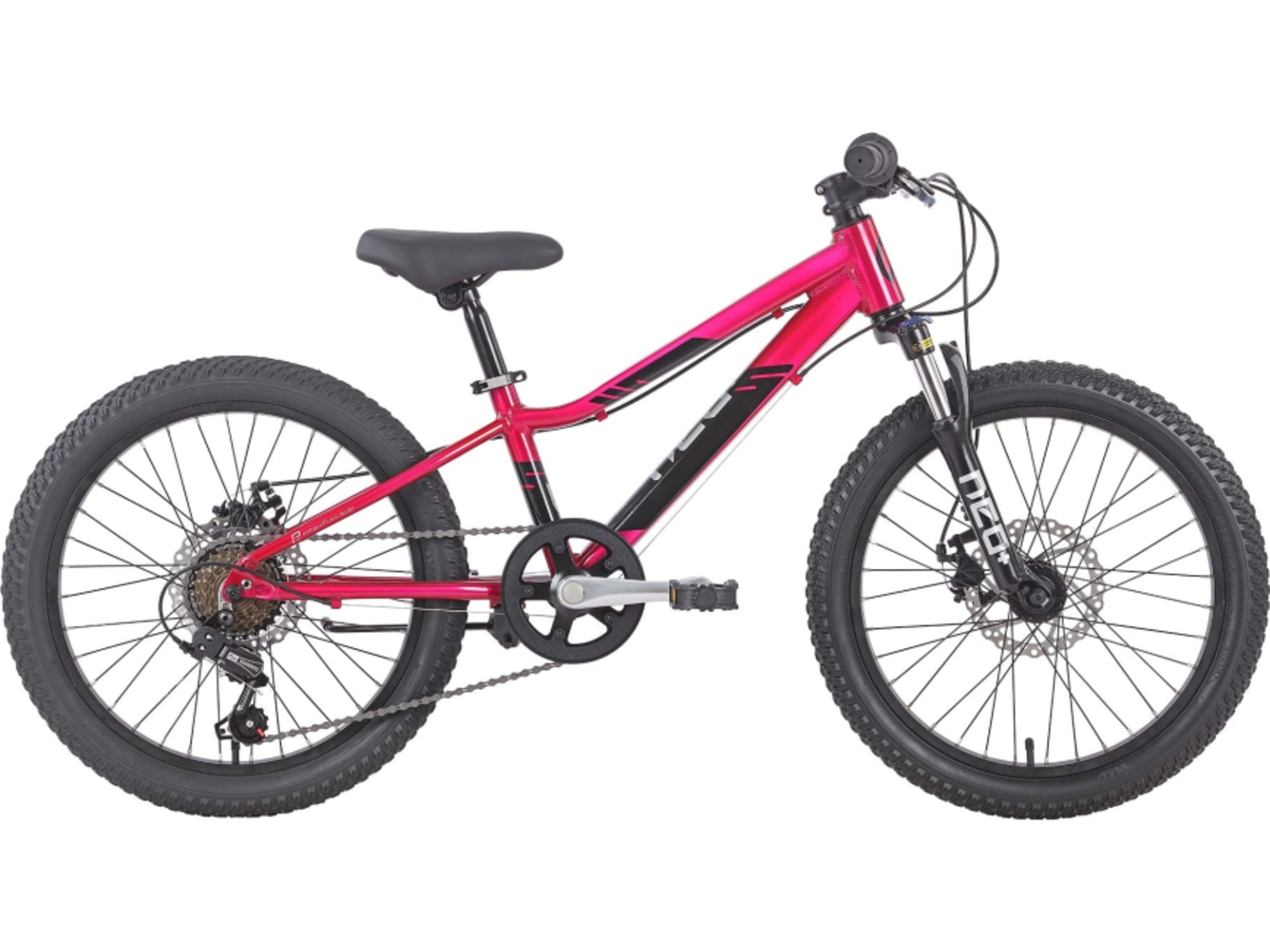 Neo Disc+ 20 Kids Mountain Bike, Chrome Pink
