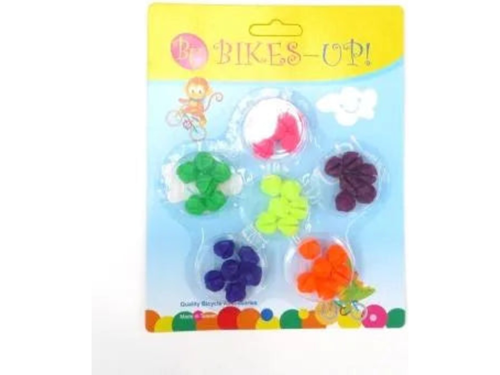 Bikes Up Spokie Dokies Neon Spoke Beads 36 Pieces, Multi Colour