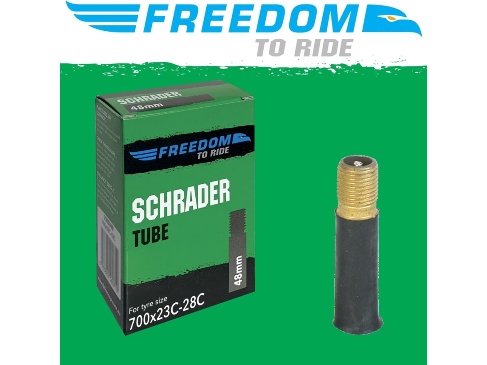 Freedom Schrader Tube 700 x 23-28c, 48 mm Valve