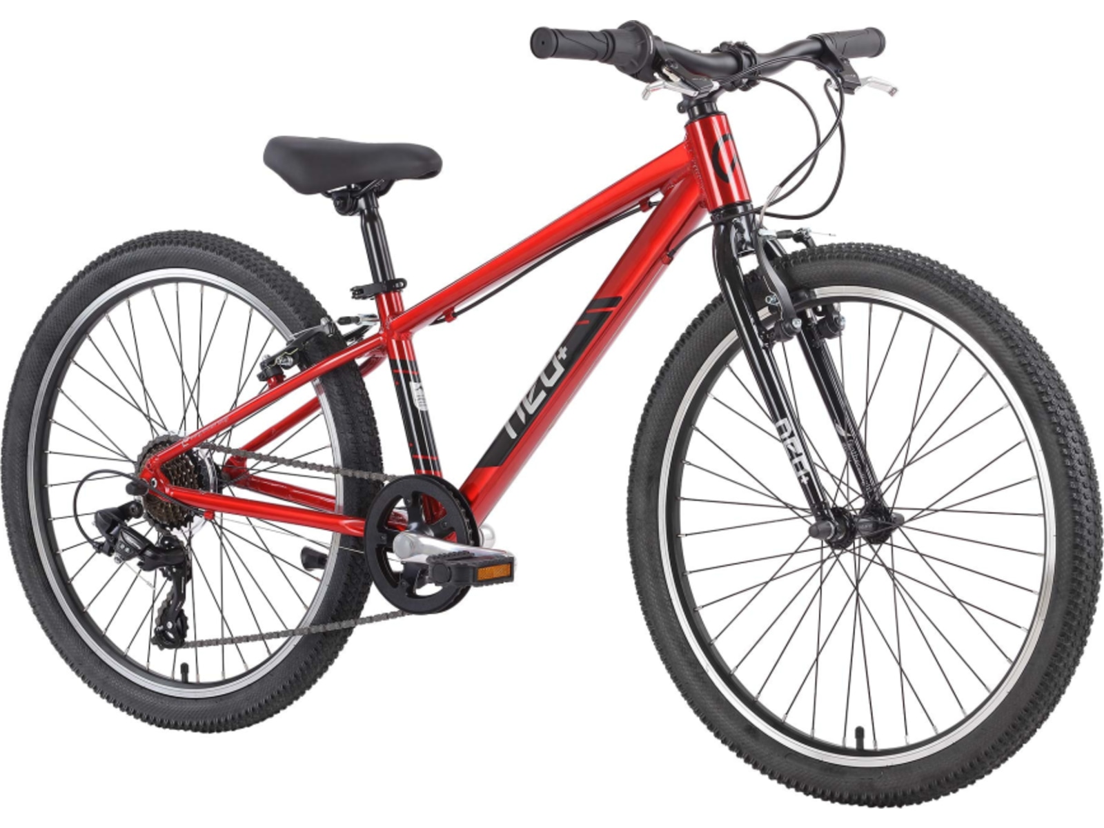 Neo+ 24 7-Speed Kids Bike, Chrome Red