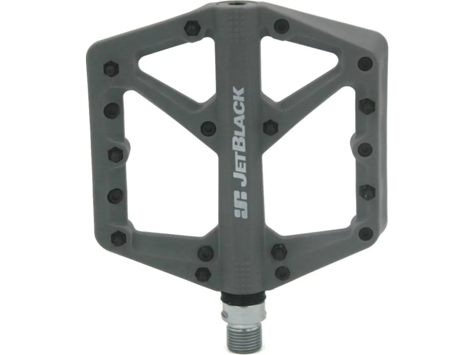 JetBlack Thermolite MTB Flat Pedals, Grey