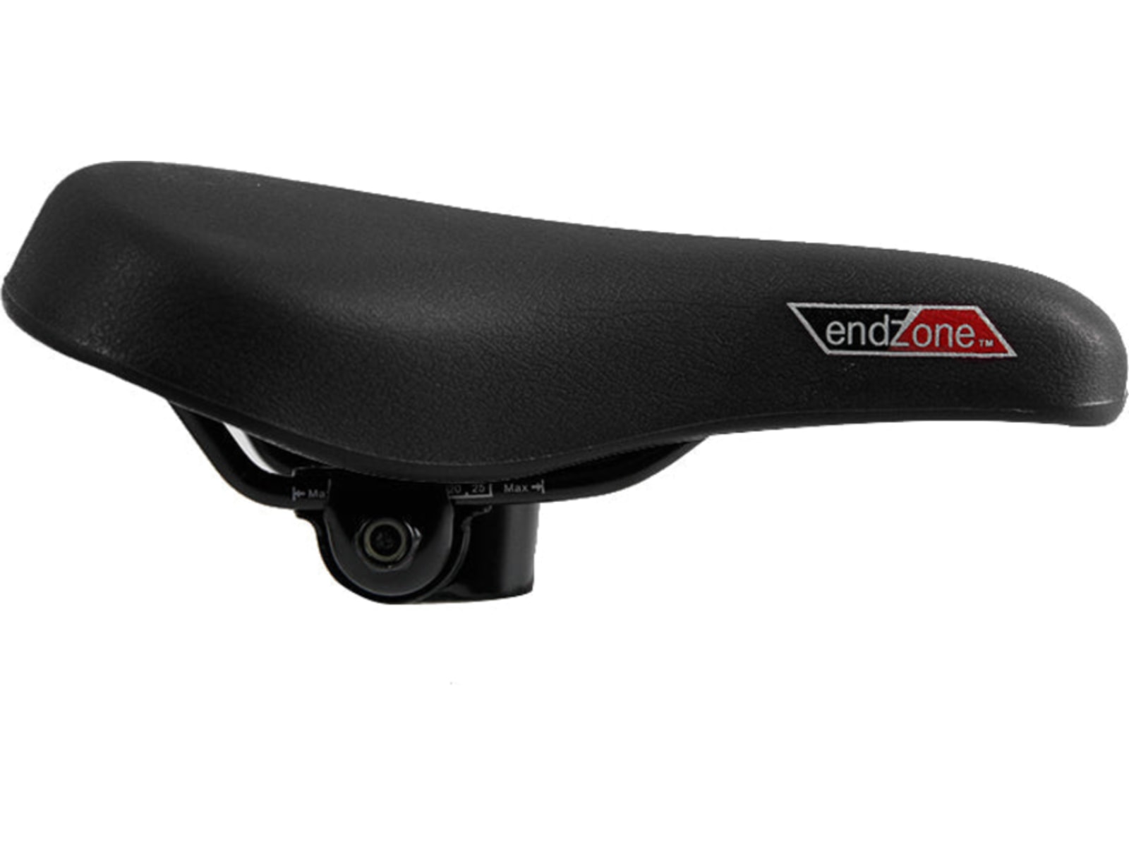 Endzone Vinyl Junior BMX Saddle with Clamp, Black