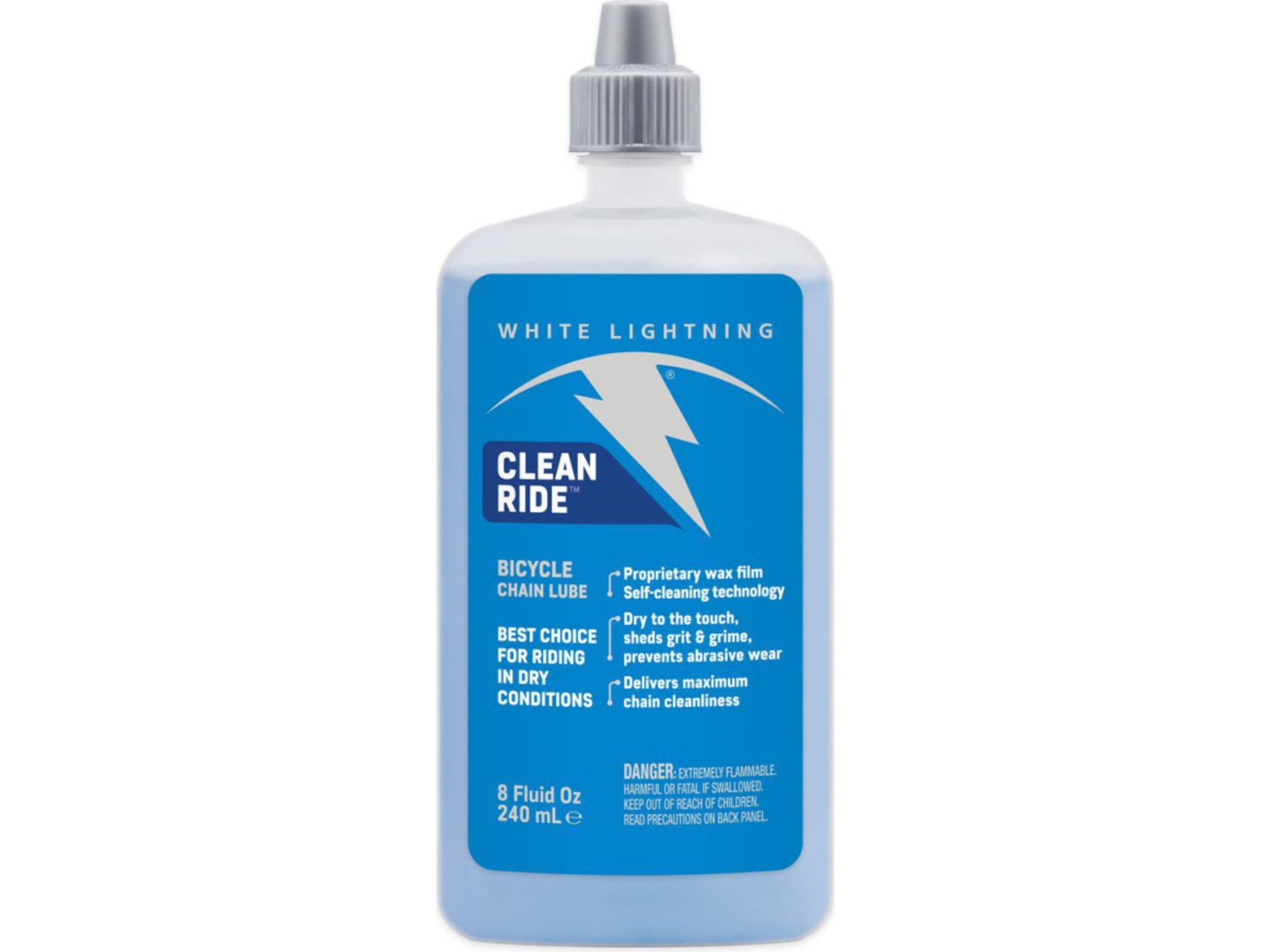 White Lightning Clean Ride Bicycle Chain Lube 240 ml