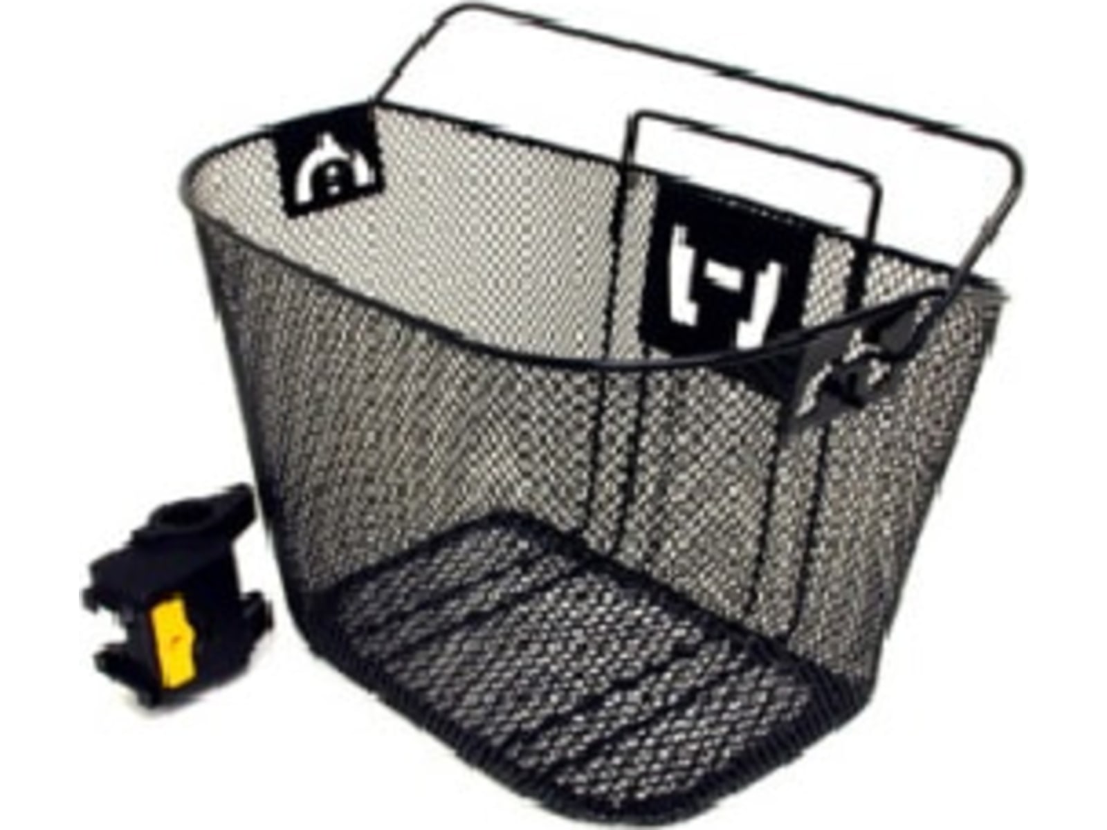 Front Mesh Bike Basket with Quick Release Bracket 25 x 34 x 25 cm, Black