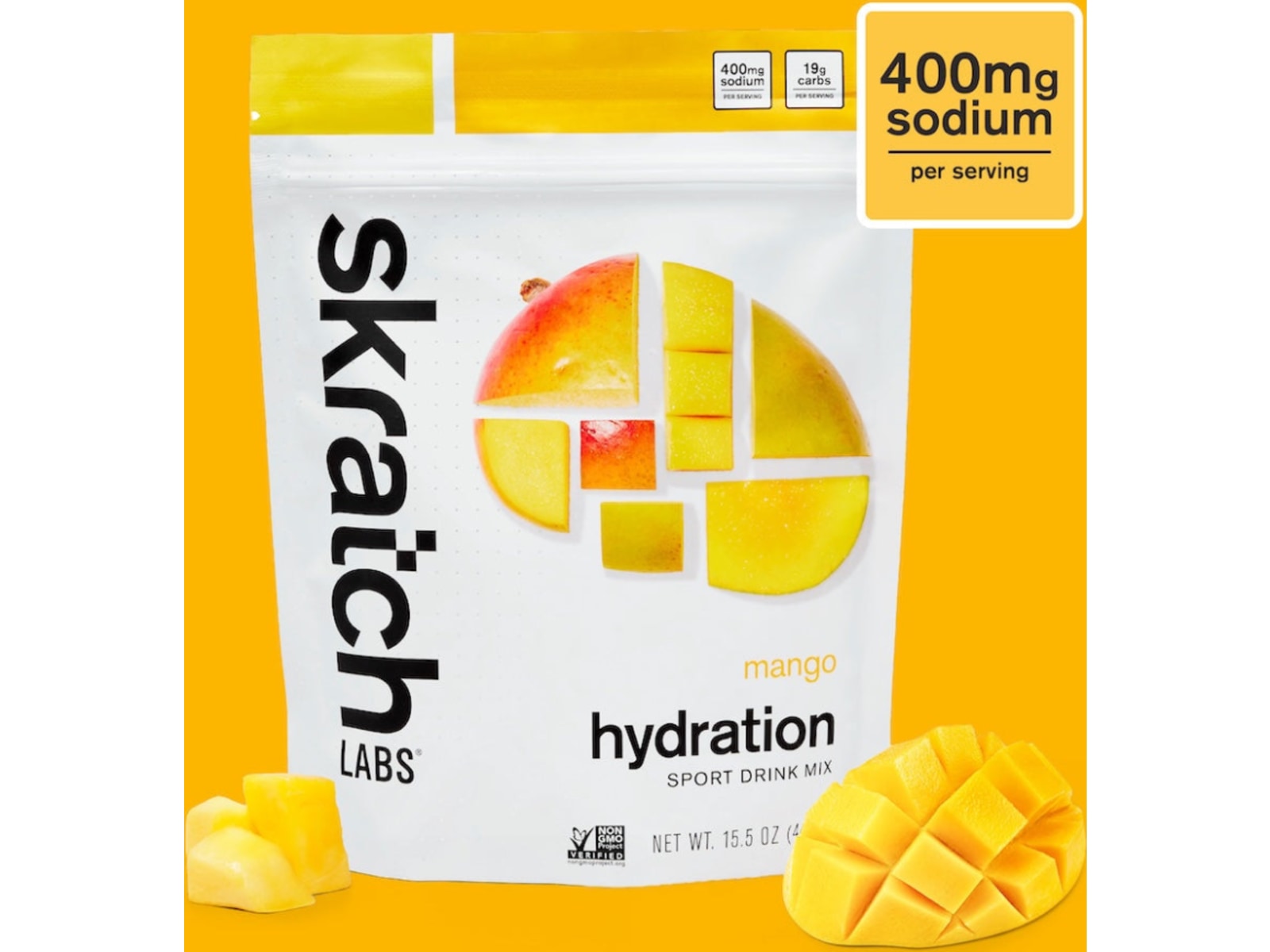 Skratch Labs Hydration Sport Drink Mix 20 Servings, Mango