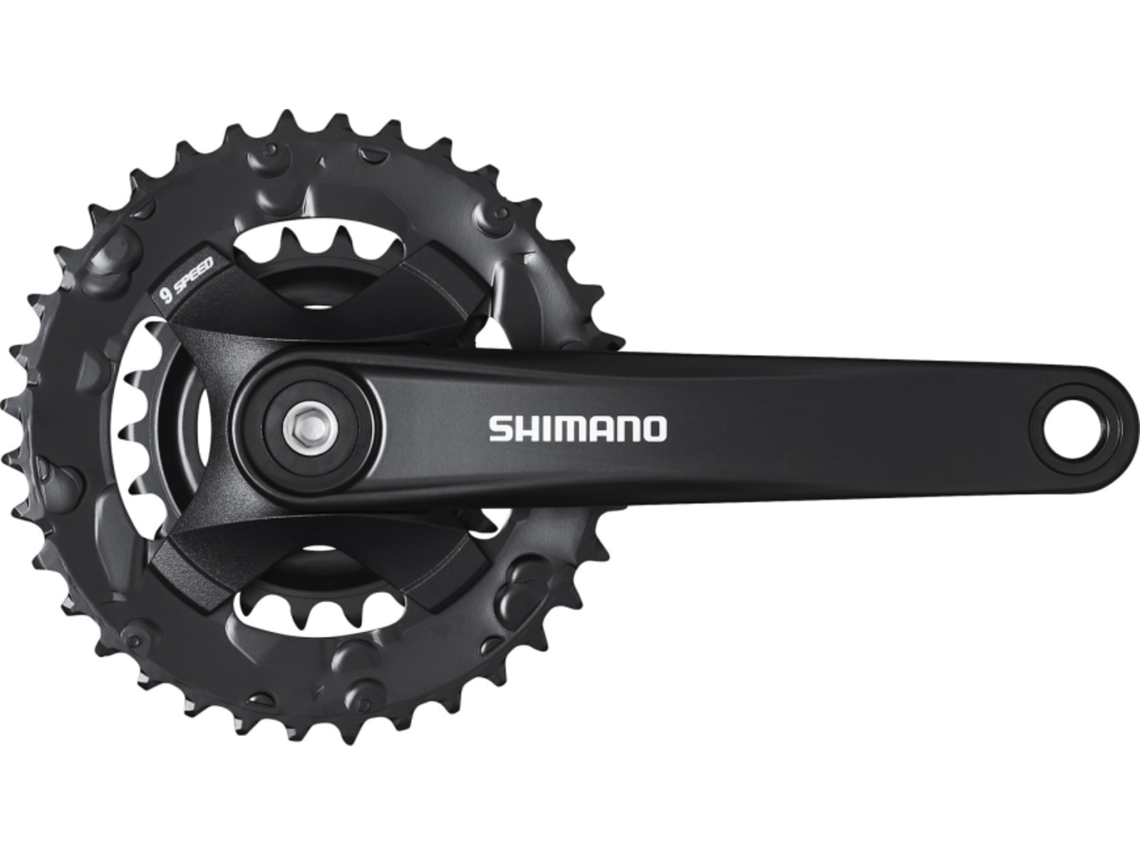 Shimano Altus FC-MT101 2x9-Speed Crankset 36-22T, Black