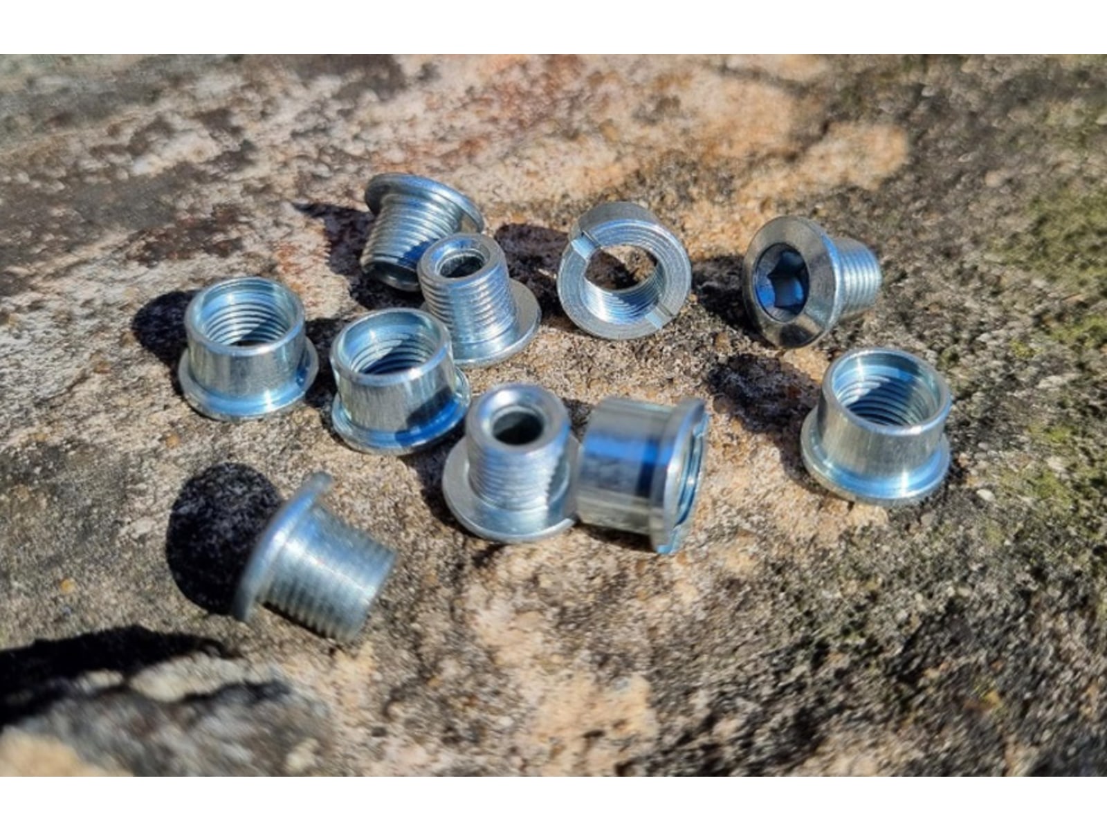 Steel Single Chainring Bolt Set, Silver