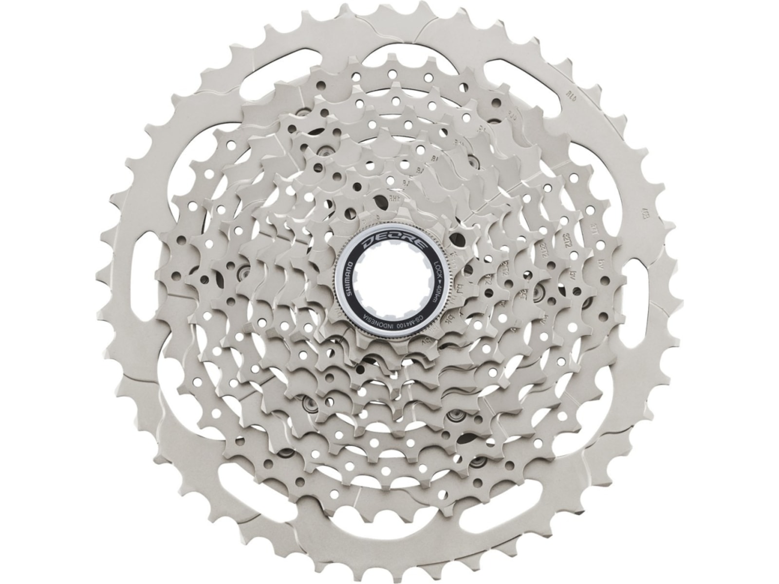 Shimano Deore CS-M4100-10 10-Speed Cassette 11-46T, Silver