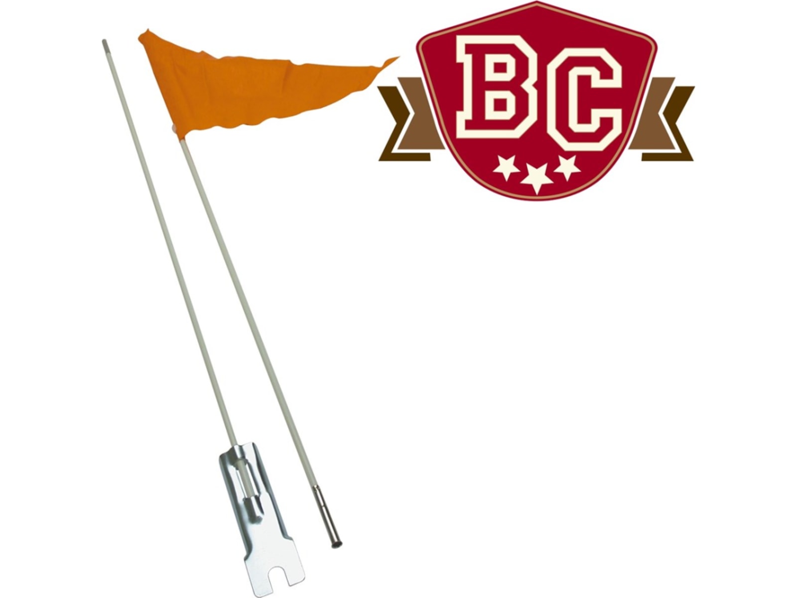 3-Piece Fibreglass Safety Flag 1.5 m, Orange