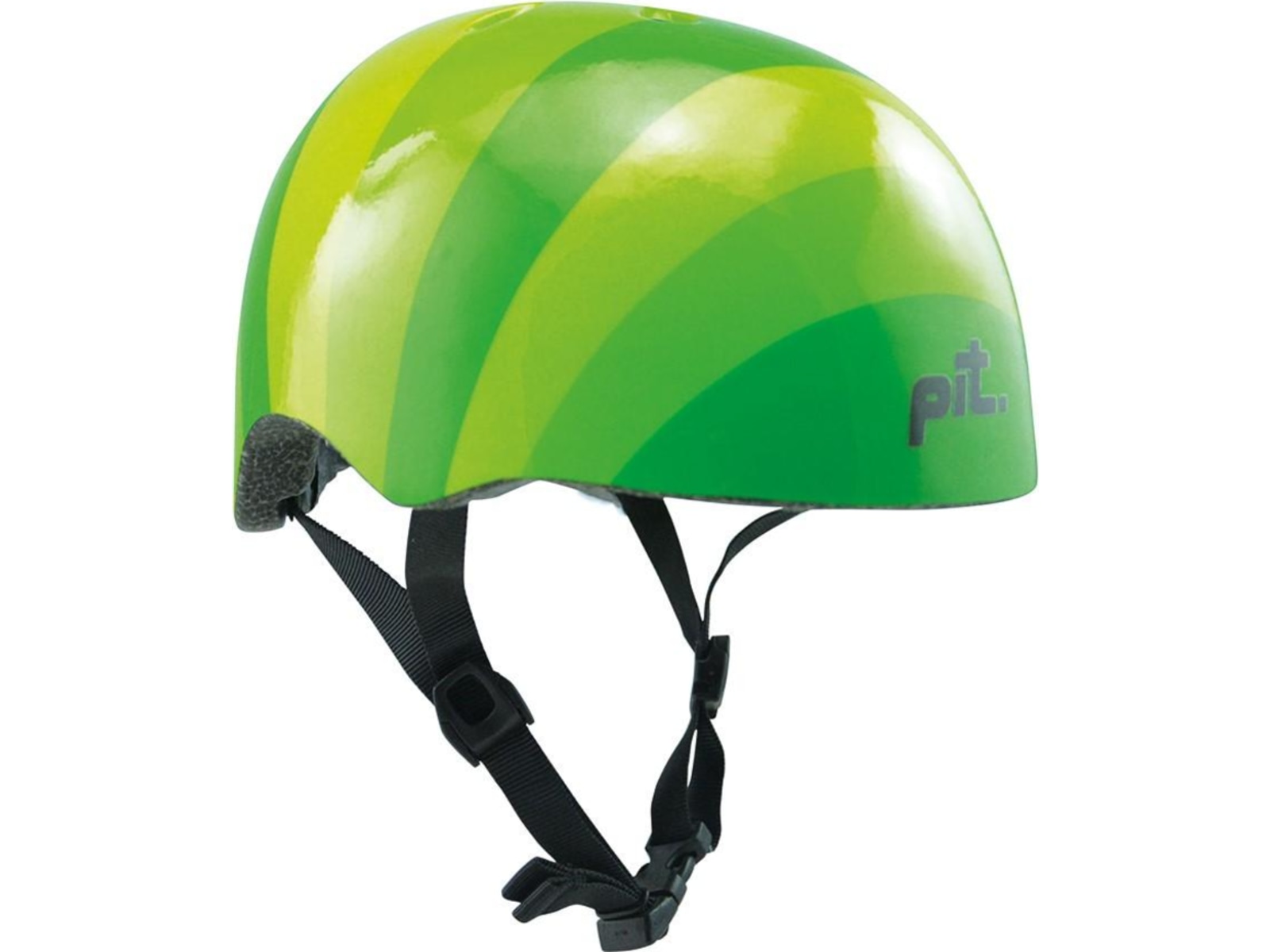 Pit Stripes Youth Helmet, Green, XS 50-54 cm