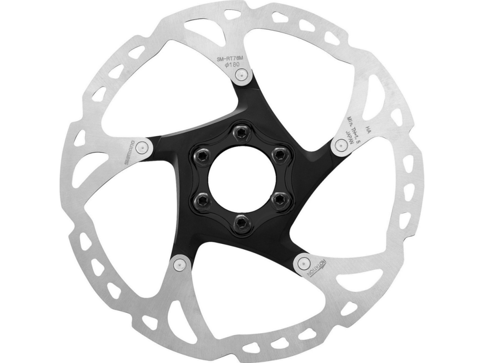 Shimano XT SM-RT76 6-Bolt Disc Brake Rotor 180 mm