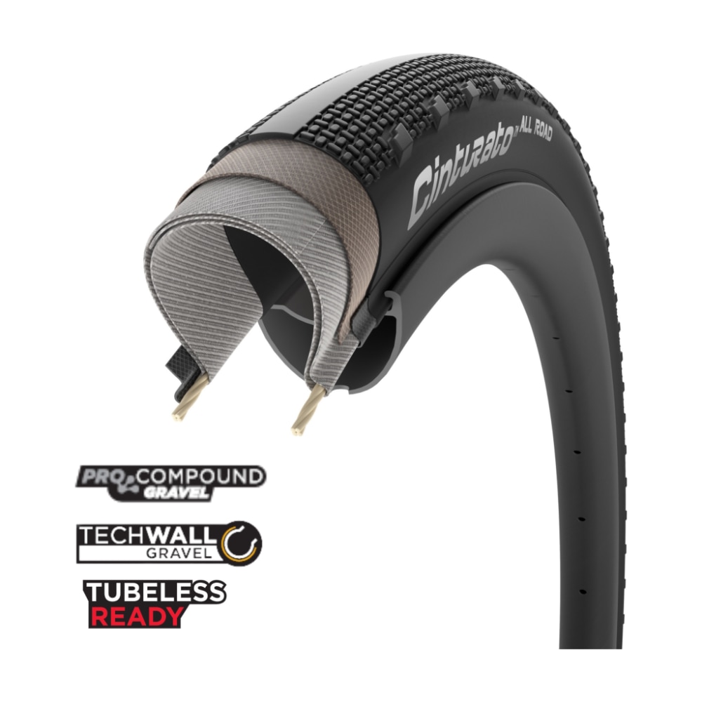 Pirelli Cinturato All Road Gravel Tyre 700 x 45c, Black