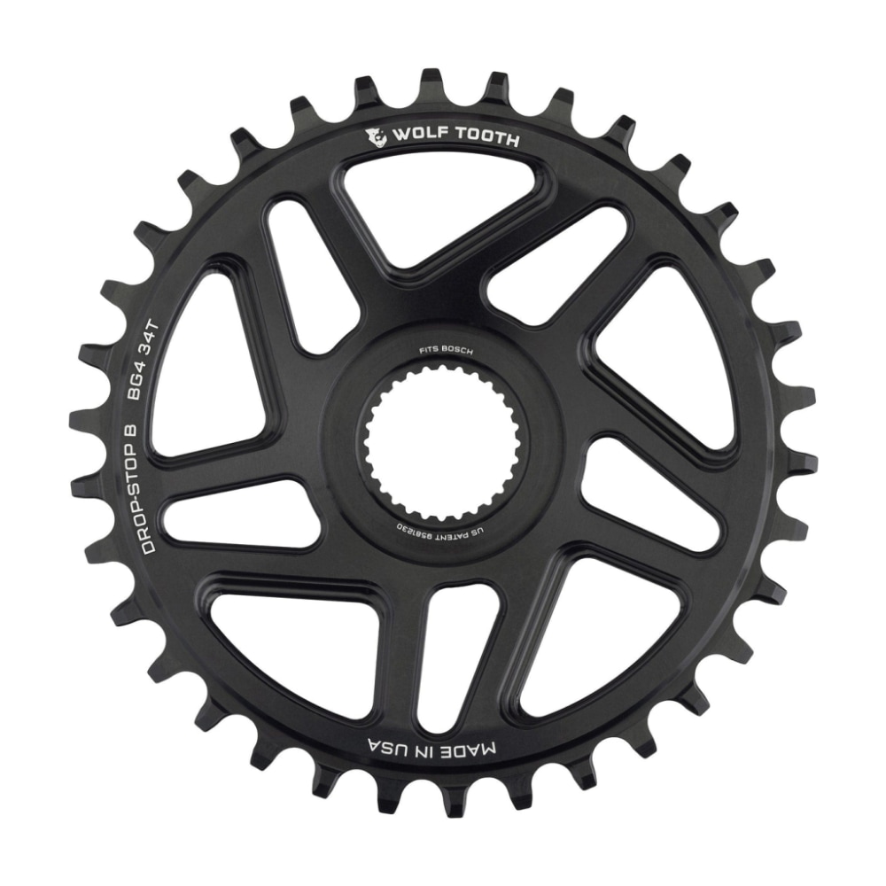 Wolf Tooth Bosch Gen 4 Direct Mount Drop-Stop B Chainring 34T, Black