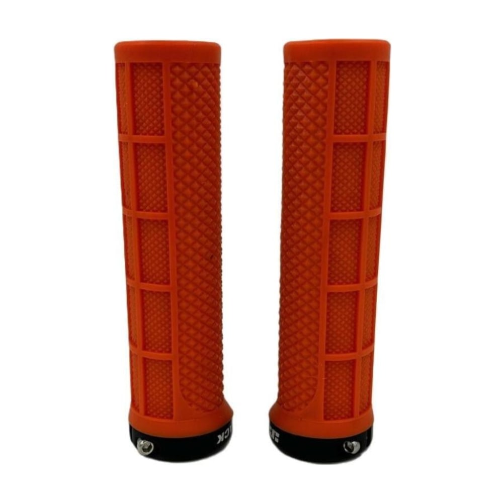 JetBlack Staple Lock-On Grips, Orange/Black