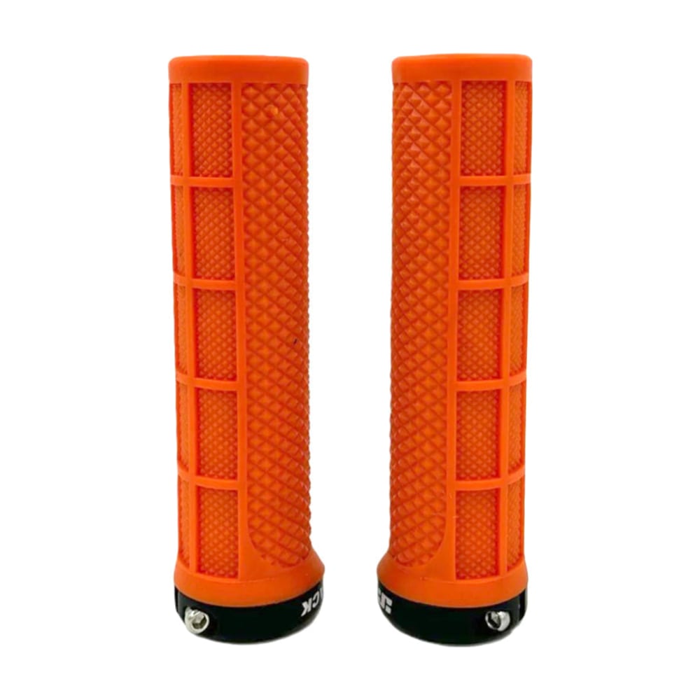 JetBlack Staple Lock-On Grips, Orange/Black