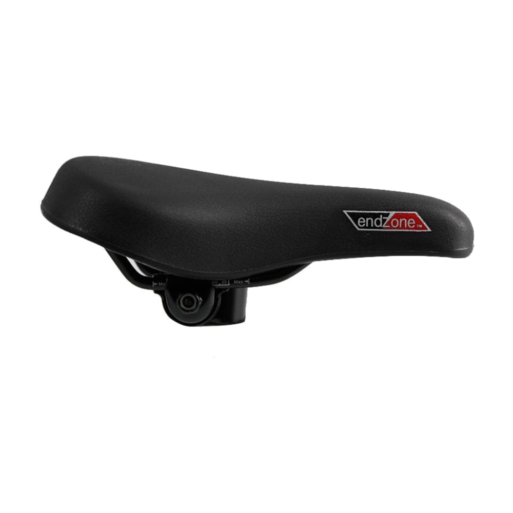 Endzone Vinyl Junior BMX Saddle with Clamp, Black