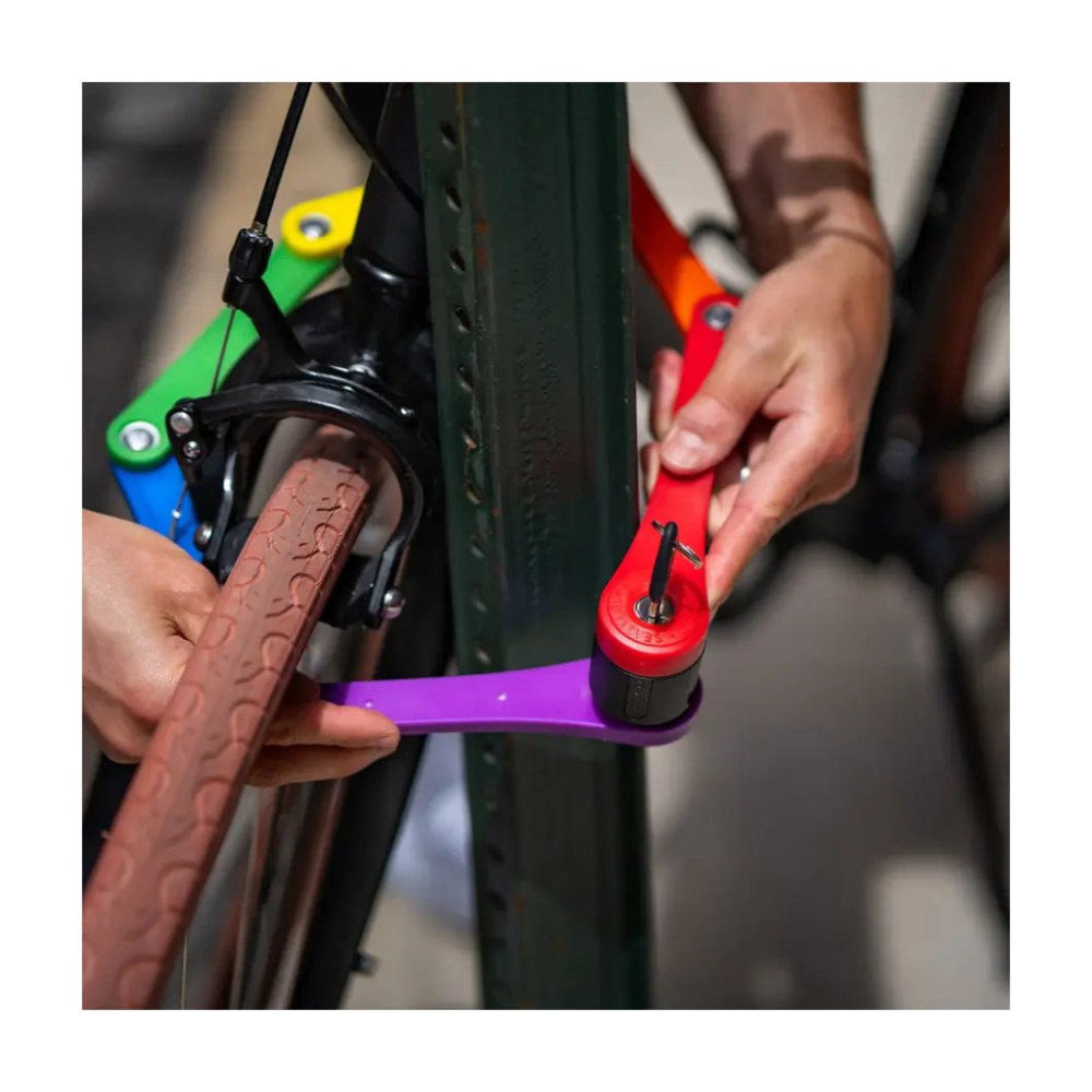Seatylock Foldylock Compact 85 Folding Bike Lock, Pride Colourway