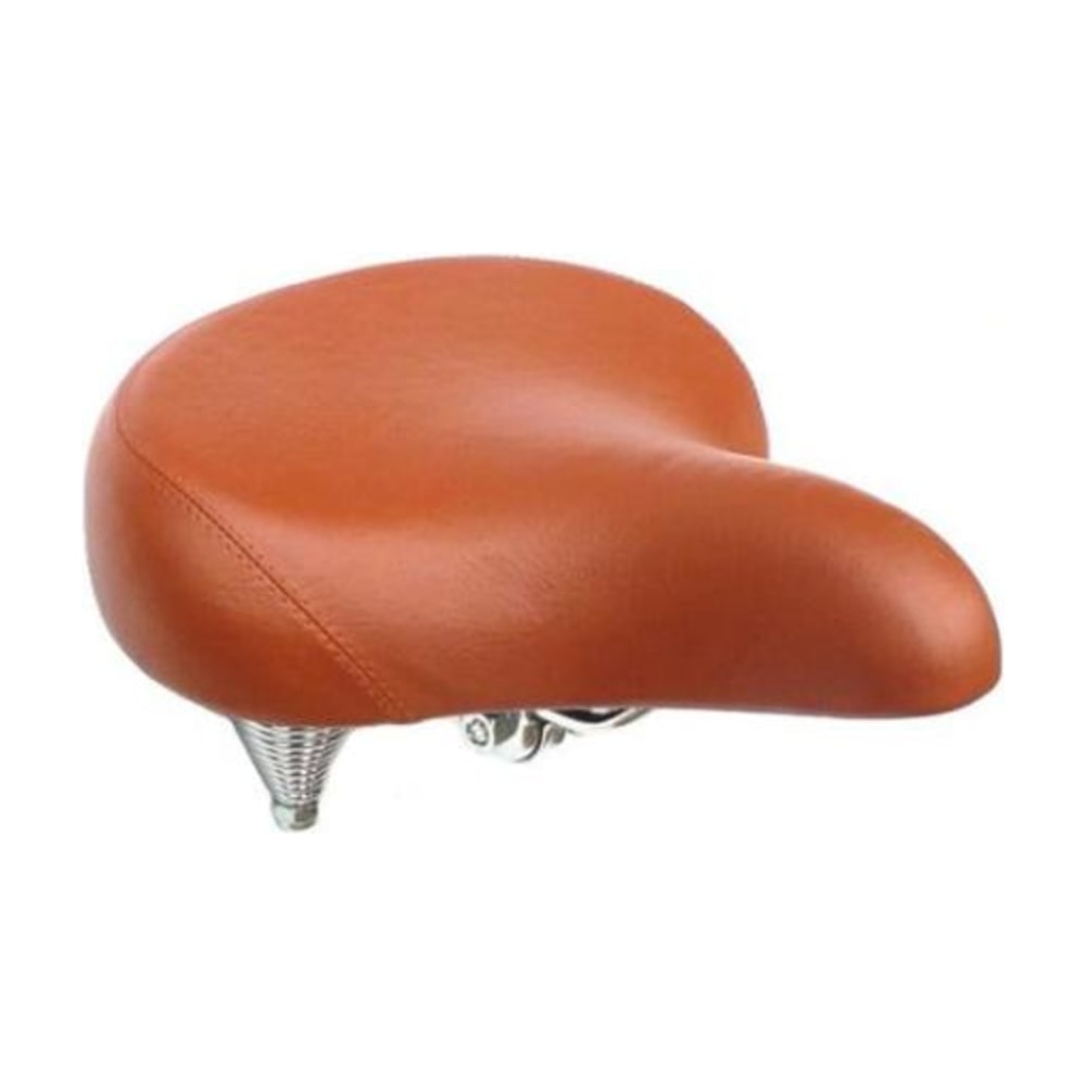 Cruiser Saddle with Chrome Springs, Brown