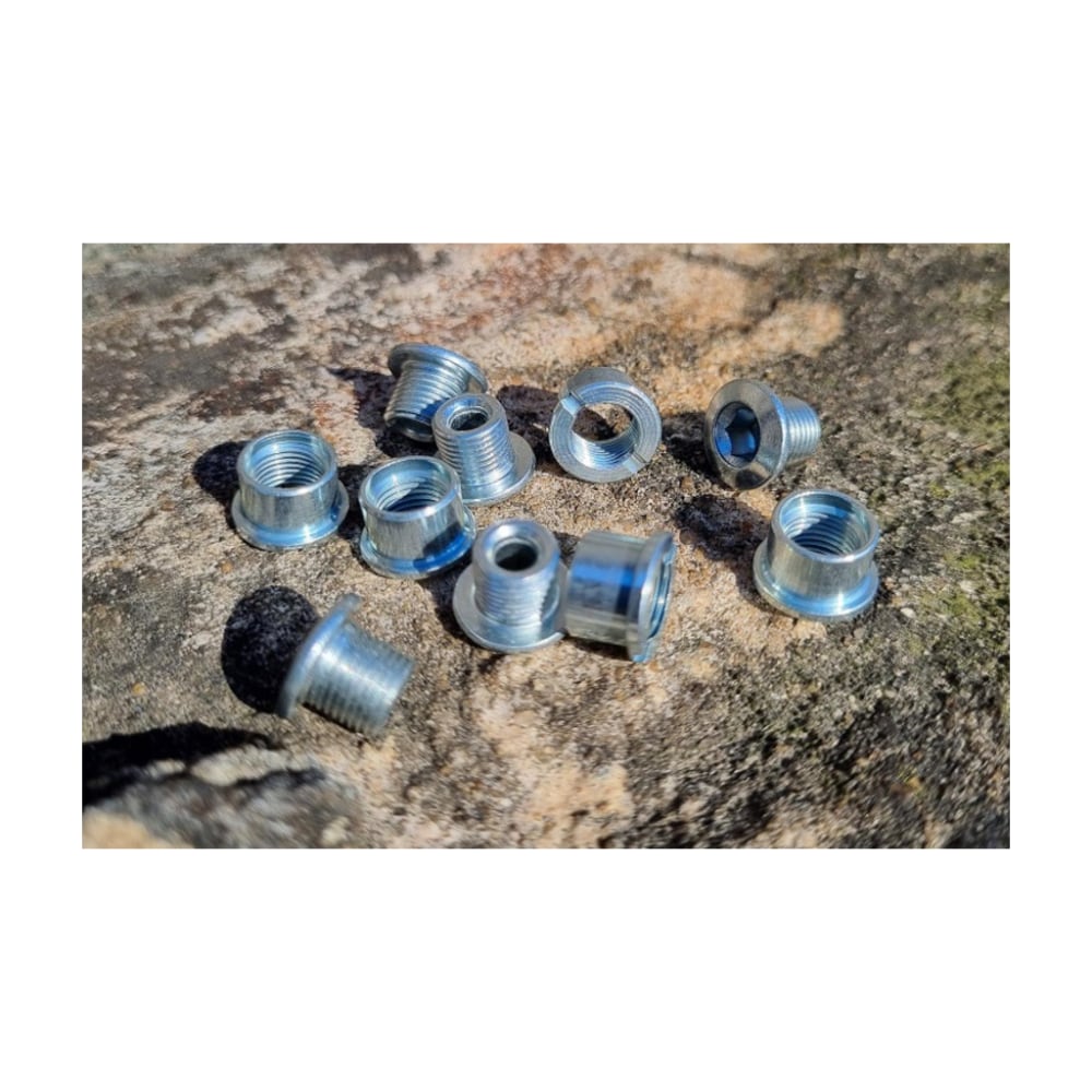 Steel Single Chainring Bolt Set, Silver