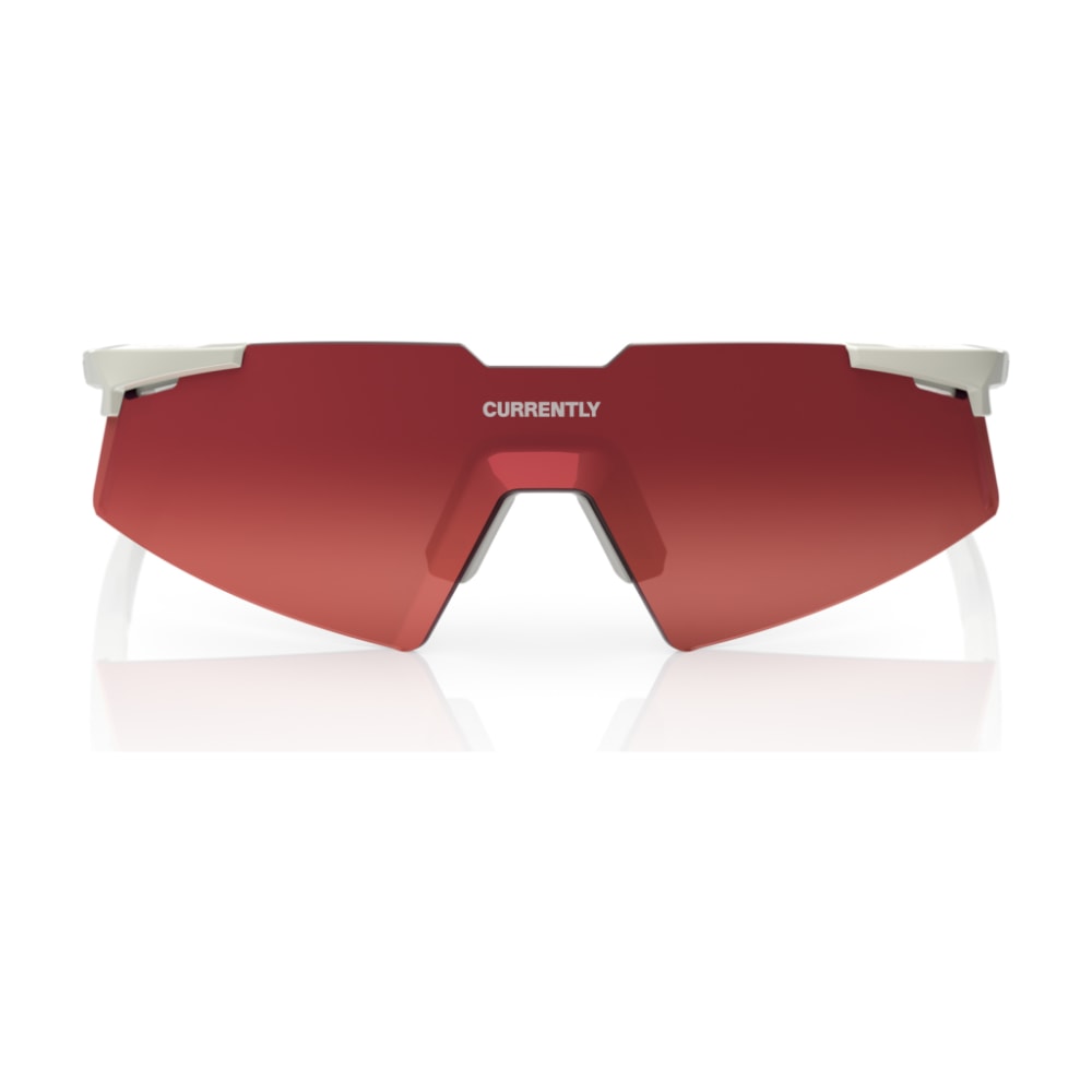 100% A2 Currently Running Sunglasses, Marshmallow, Brown/Red Gradient Lens