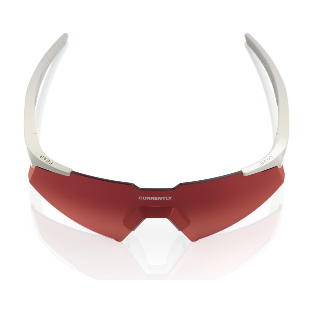 100% A2 Currently Running Sunglasses, Marshmallow, Brown/Red Gradient Lens
