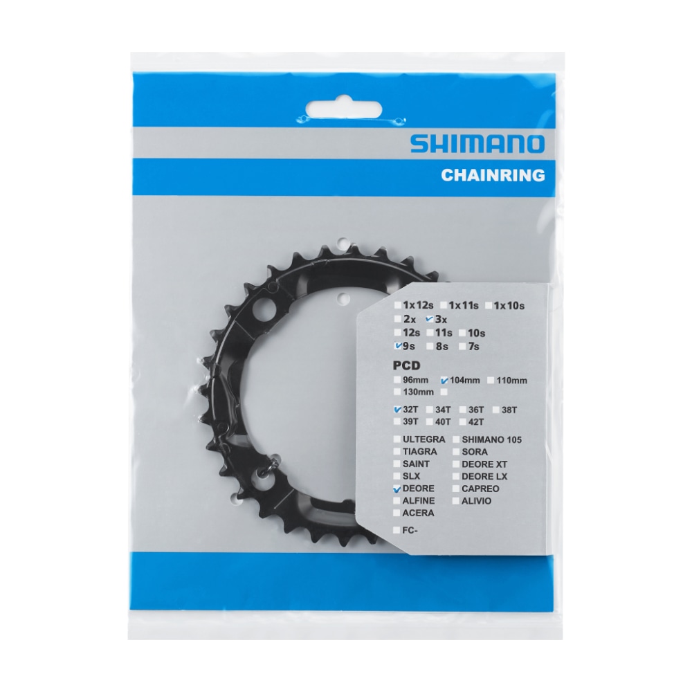 Shimano FC-M590 Chainring 32T, Black