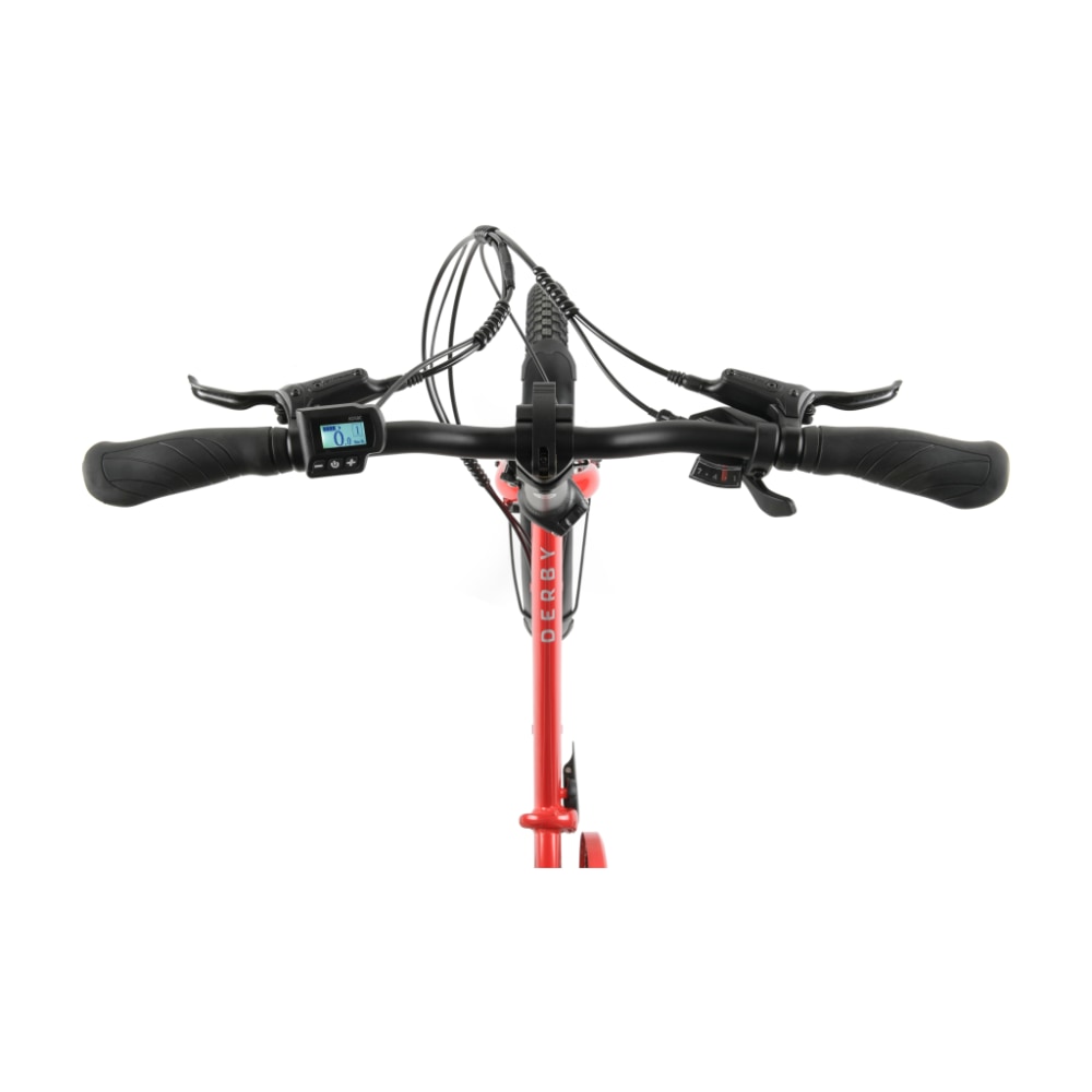 Pedal Derby Electric Folding Bike, Red