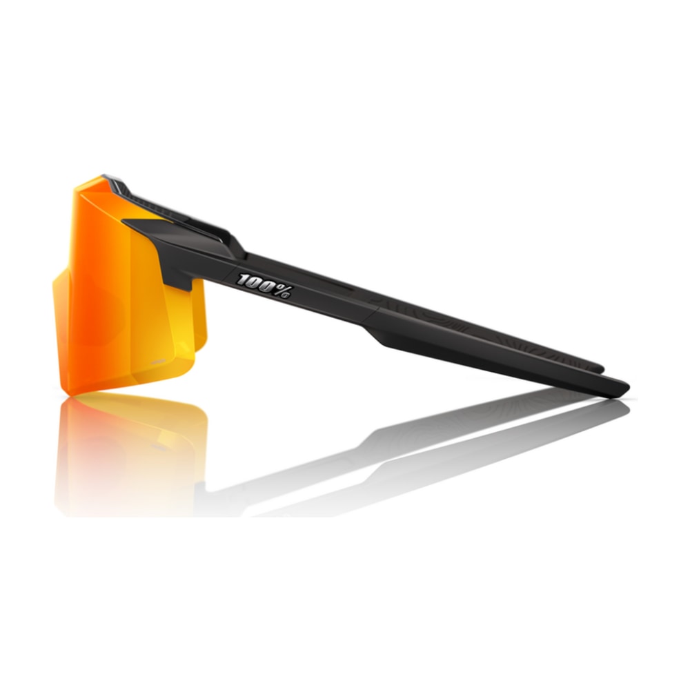 100% AEROCRAFT Sunglasses, Soft Tact Black, HiPER Red Mirror Lens