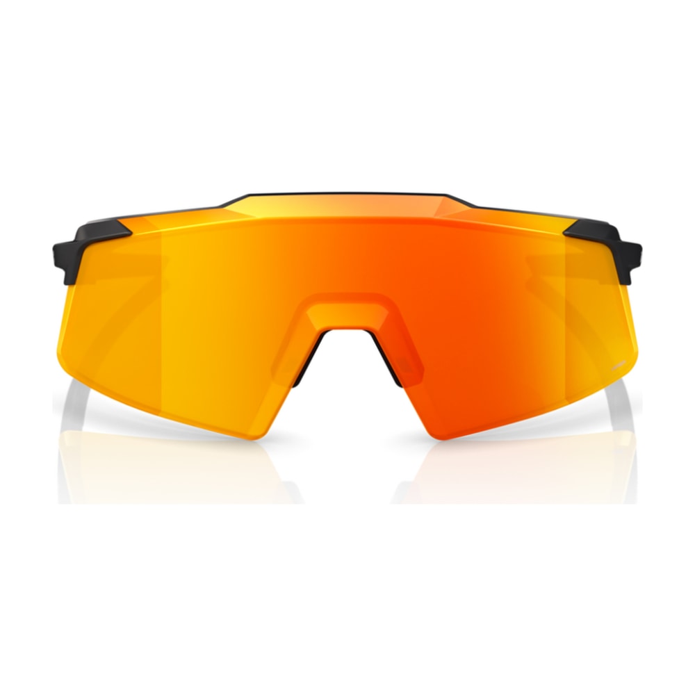 100% AEROCRAFT Sunglasses, Soft Tact Black, HiPER Red Mirror Lens